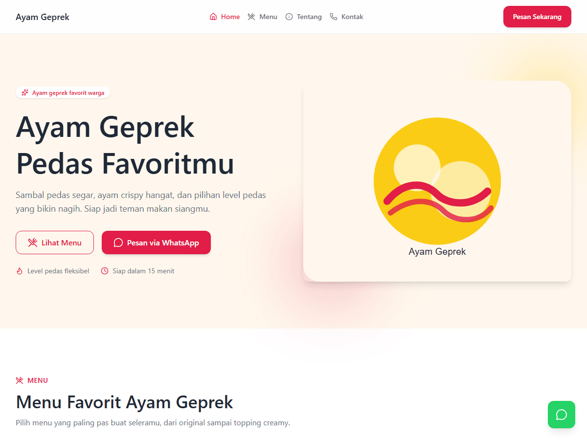 Ayam Geprek Profile